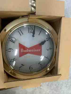 1958 Budweiser Adolphus Watch Hanging Clock NOS