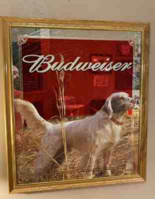 2001 Budweiser beer English Setter mirror signï¿¼ Hunting Bird Dog Large