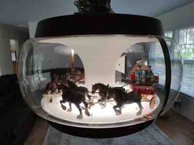 BUDWEISER CLYDESDALE ROTATING CAROUSEL HANGING LIGHT