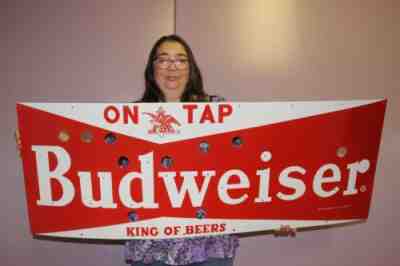 Large Budweiser Beer On Tap Bar Tavern 48