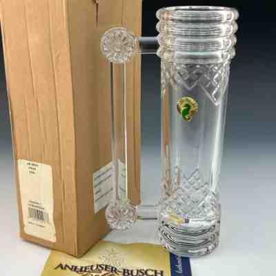 Waterford Crystal ANHEUSER-BUSCH Beer Stein Mug 8 1/2