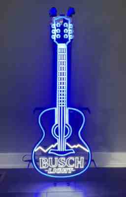 NEW Busch Light Beer LED Guitar Blue