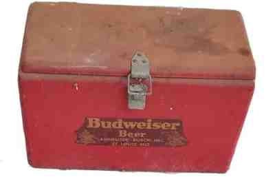 Vintage 1950's Metal Budweiser Cooler **RARE**