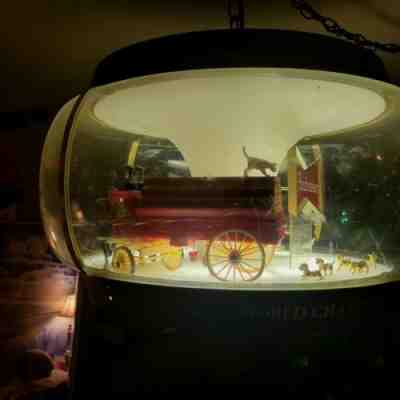 1980s Very Cool vintage WORKING light up Budweiser Beer Carosel!