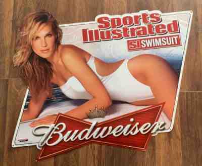 Budweiser Sports Illustrated Swimsuit Molly Sims Tin Sign (2005) 28x25