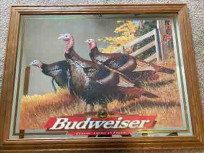 Budweiser Classic American Lager Turkey Beer Mirror 36x28