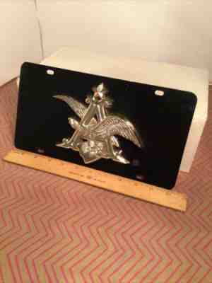 Vintage King Of Beers Anheuser Busch License Plate Metal Sign Nice