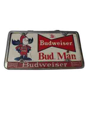 Bud Man Budweiser License Plate and Frame