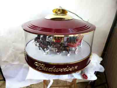 Budweiser Beer Parade Clydesdale Horse Parade Light Carousel # 1030251 EUC