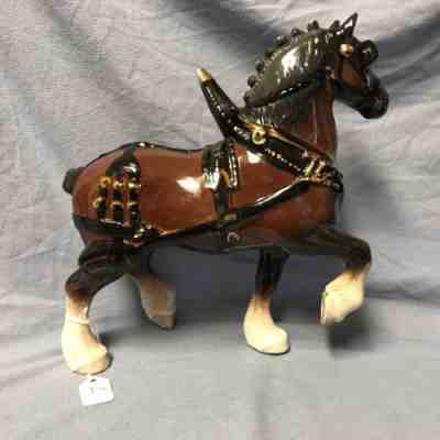 California Poppytrail Pottery Metlox Budweiser Clydesdale Horse China Vintage