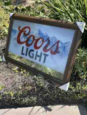 Coors Light Beer Bar Mirror Man Cave