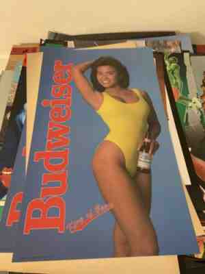 Set Of 2 Double Sided Vinyl Poster 30 ?x18 ? Budweiser 1992 Calendar King Of Beers