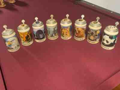 Anheuser Busch Stein Endangered Species Set of 8