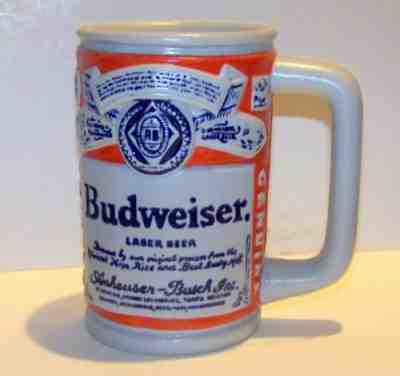 Old Ceramarte Budweiser Beer Can Stein CS- 18 Rare HTF