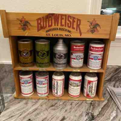 Budweiser The Hamilton Collection Limted Edition Replica Beer Can Display 2010