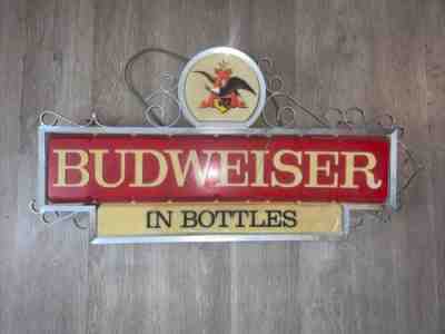 Rare!! Large 1967 Budweiser Lighted Beer Sign Read!