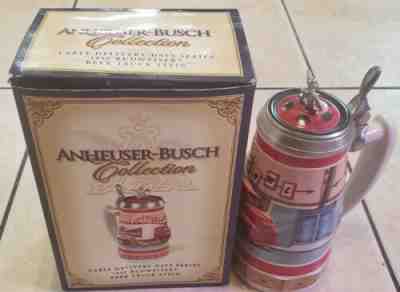 Early Delivery Days Series 1956 Budweiser Beer Truck Stein With Orig. Box & COA