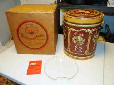 Killer 1961 Falstaff Beer Carousel Cooler Ice Chest Original Box Tray Manual