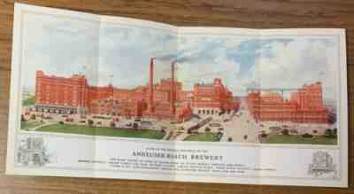 1910'S BUDWEISER ANHEUSER BUSCH OGDEN UTAH BECKER BREWERY COLOR BROCHURE NICE