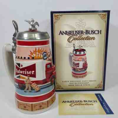 Anheuser Busch Collection 1956 BUDWEISER BEER DELIVERY TRUCK Stein in BOX CS658