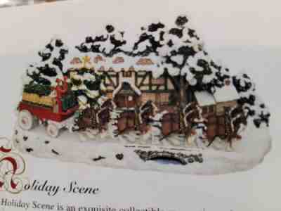 RARE Budweiser Clydesdale Holiday scene figurine set NIB 17