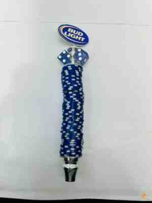 Bud Light Poker Chips And Dice Tap Handle RARE