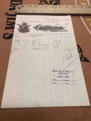 Anheuser Busch Brewing Assn Invoice 1909 Rare Pre Pro Budweiser Beer St Louis Mo