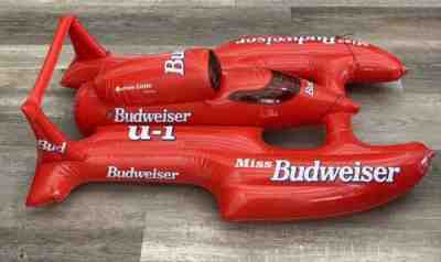 Vintage 1994 Miss Budweiser Inflatable Bud Beer Speed Powerboat Race Boat