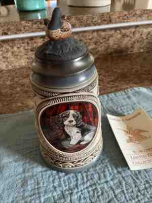 ANHEUSER-BUSCH FIRST HUNT SPRINGER SPANIEL LIMITED EDITION STEIN SERIES, COA