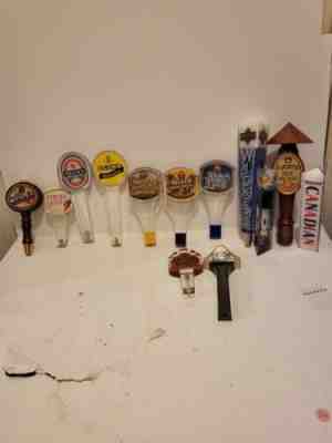 Lot of 13 Beer Tap Handles.