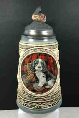 Vintage Budweiser First Hunt Limited English Springer Spaniel Gerz Beer Stein