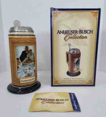 Anheuser Busch Noman Rockwell 4 Freedoms Series Freedom From Want Stein CS629