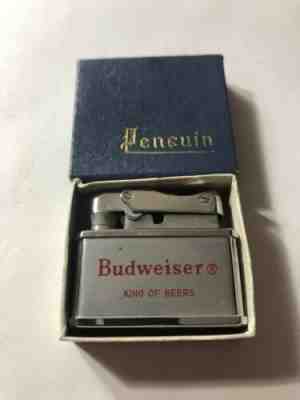 VINTAGE BUDWEISER LIGHTER MADE IN JAPAN BY PENGUIN AMBROS, INC AGANA GUAM