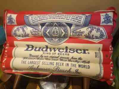 Vintage Budweiser Raft Canvas Beach Inflatable