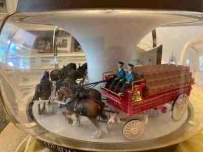 Working Budweiser Clydesdale Carousel Rotataing Bar Lamp (Rare)