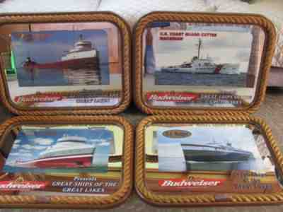 Budweiser Great Ships of the Great Lakes Mirror Set of 4