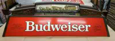 1980s BUDWEISER Pool Table Light GOLD WORLD'S CHAMPION CLYDESDALE TEAM sign