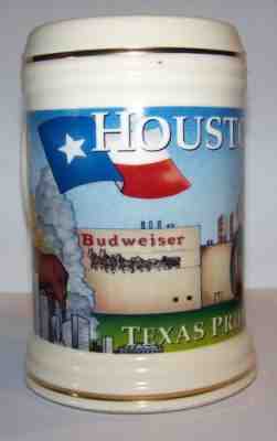 1995 BUDWEISER SPEC EVENTS HOUSTON - TEXAS PRIDE STEIN # SO86865 HTF- RARE