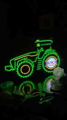 Busch Light Farmer John Deere Neon Light Sign