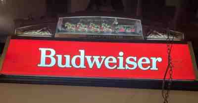 Vintage BUDWEISER Bar Pool Table Light, 24.75