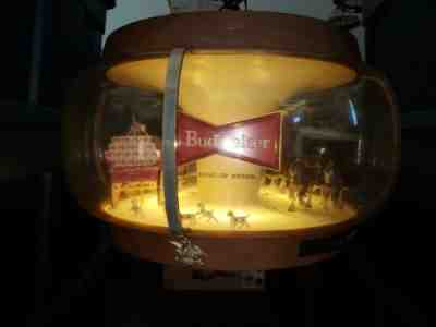 RARE WORKING BUDWEISER BEER CLYDESDALE PARADE ROTATING CAROUSEL LIGHT.