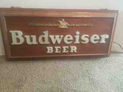 (VTG) 1940s BUDWEISER BEER LIGHT UP SIGN anheuser Busch rare