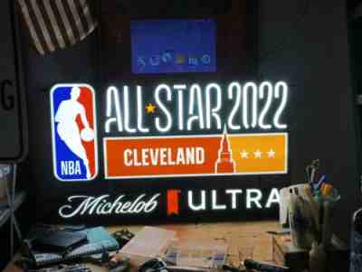 Michelob Ultra NBA Cleveland 2022 All-star Beer Sign Bar Light