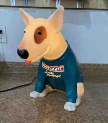 Vintage 1986 / '87 Bud Light Spuds Mackenzie Molded Dog Bar Lamp Light Working