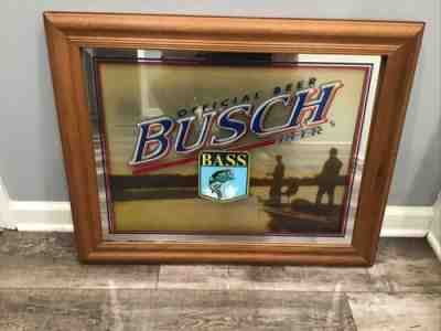 Busch Beer B.A.S.S mirror Rare 28.75â?x 23â? 2002 Anheuser-Busch