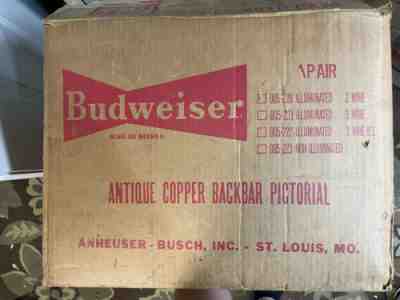 VINTAGE Two Anheuser-Busch Budweiser NOS Light Up Beer Sign