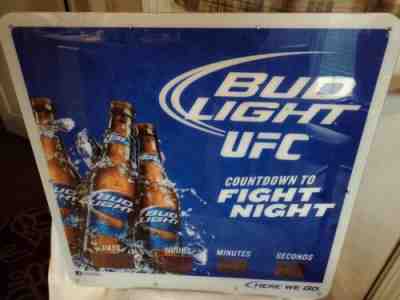 ORIGINAL "BUD LIGHT" COUNT DOWN UFC LIGHT UP SIGN