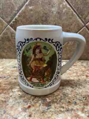 Anheuser Busch Bud Girl Stein Seated 1977 Ceramarte