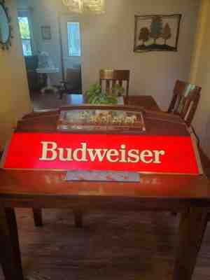 Vintage 1986 Budweiser Worlds Champion Clydesdale Team Pool Table Light 40