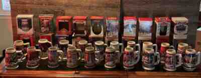 Holiday Budweiser Stein Collection 1993-2008, 2010, 2012-2018 +3 Extra *Read*